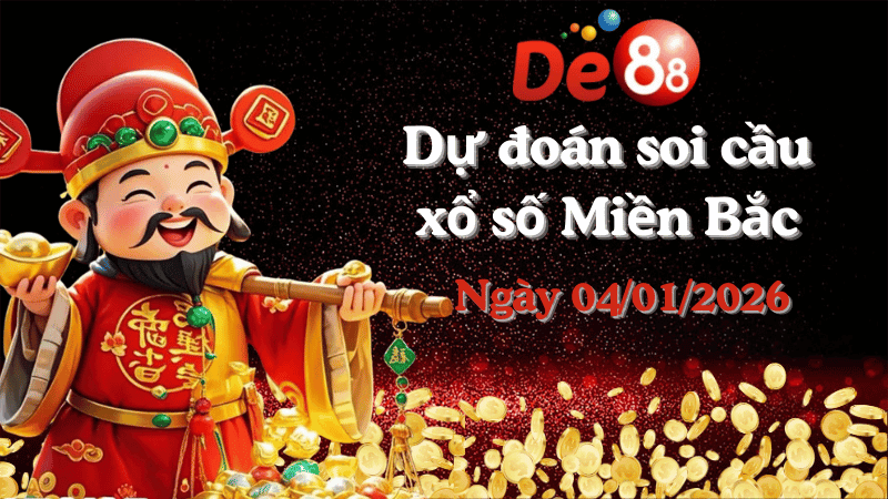 DE88 Dự đoán soi cầu xổ số miền Bắc hôm nay ngày 04/01/2026 [Đỉnh Nhất]